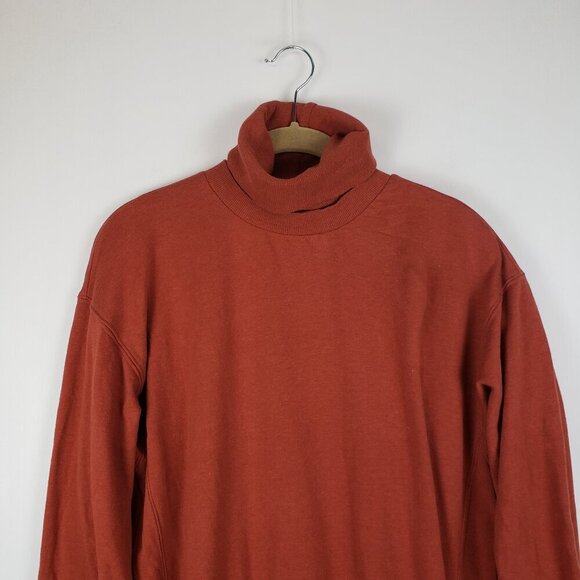 Young Fabulous & Broke Sweatshirt Dress Rust Faux Layered Zip Hem Size Small - Picture 3 of 9